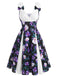 1950s Patchwork Bowknot Swing Dress
