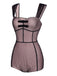 2PCS 1950s Polka Dot Bowknot Lace Strap Dress