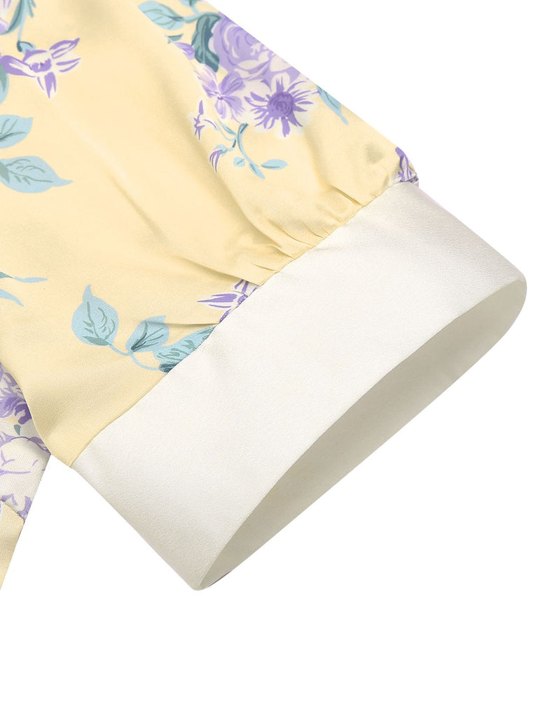 Yellow 1950s Floral Swing Romper