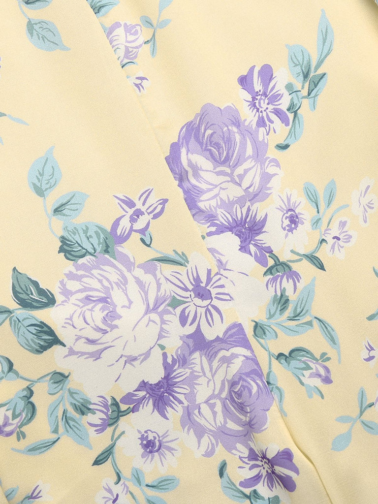 Yellow 1950s Floral Swing Romper