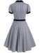 1950s Puff Sleeve Belt Swing Dress