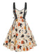 Beige 1950s Lace-Up Halloween Dress