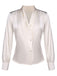 1960s Ivory Solid Blouse & Gray Retro Skirt
