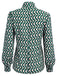 2PCS 1930s Green Tops & Black Pants
