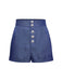 2PCS 1950s Patchwork Flag Tops & Denim Blue Shorts