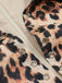 Leopard 1950s Lapel Lace-Up Vintage Romper
