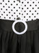 Black 1950s Dots Patchwork Dress
