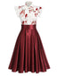1950s Halloween Blood Bowknot Patchwork Dress