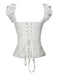 Steampunk Gothic Lace-Up Puff Sleeves Corset