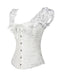 Steampunk Gothic Lace-Up Puff Sleeves Corset
