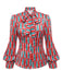 1950s Candy Tie-Up Collar Buttons Blouse