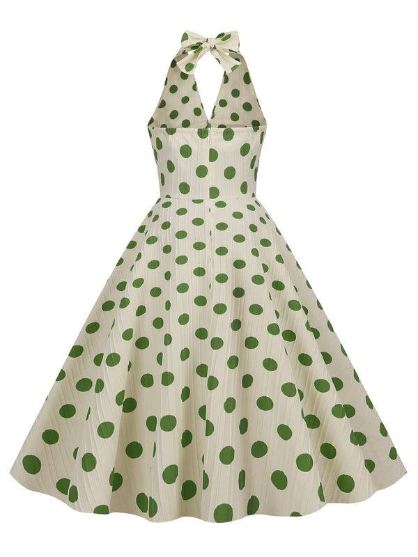 1950s Polka Dot Halter Swing Dress | Retro Stage