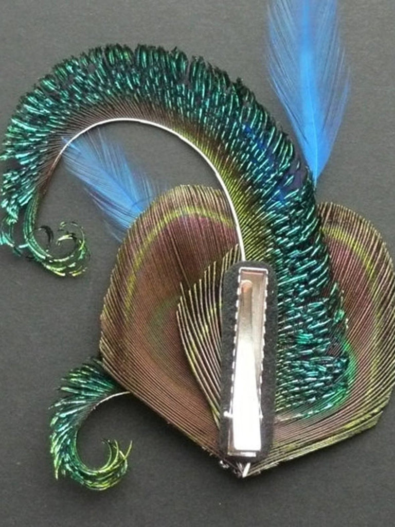 [US Warehouse] 1920s Rhinestone Peacock Hair Clip