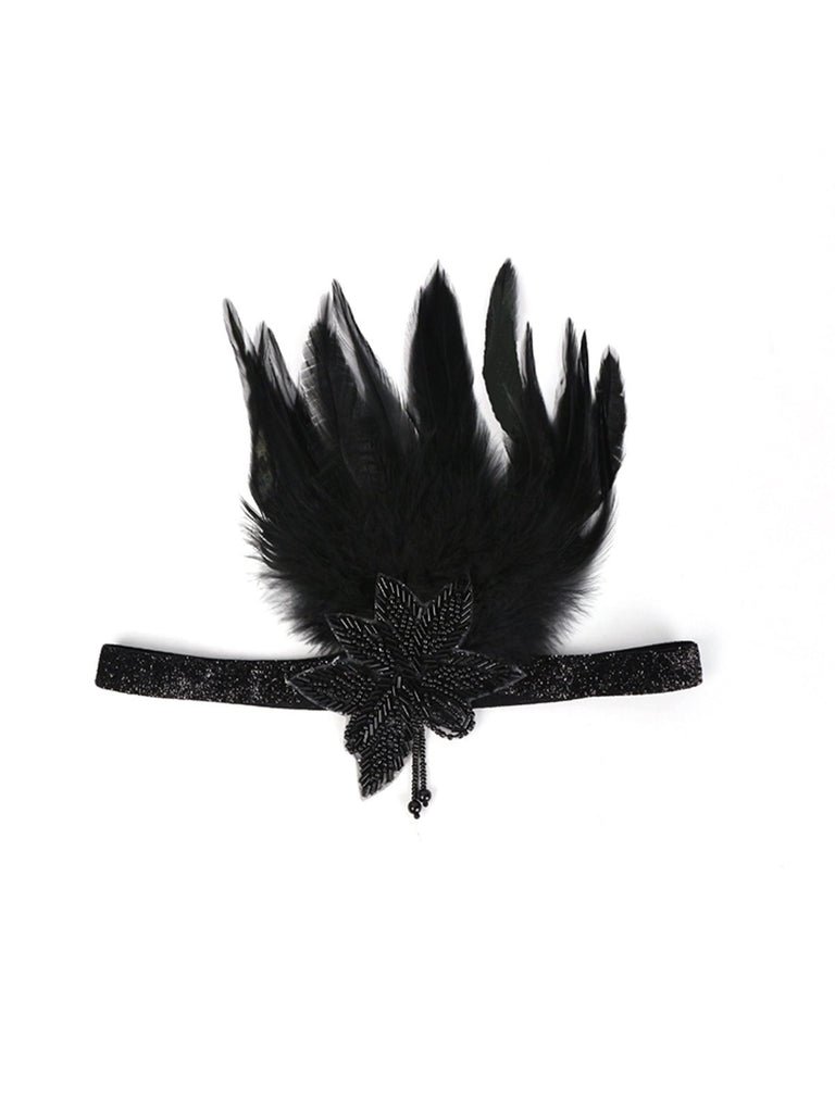 [US Warehouse] 1920s Feather Sequin  Headband