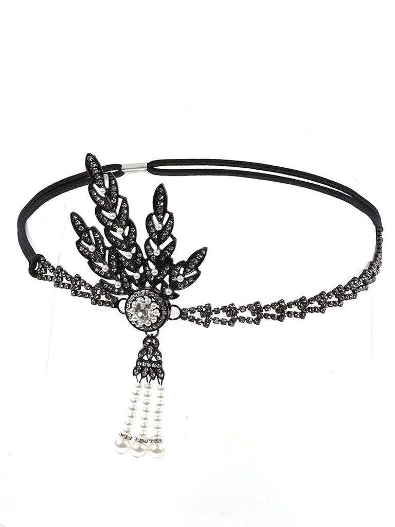 [US Warehouse] 1920s Pearl Rhinestone Headband | Retro Stage