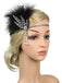 [US Warehouse] Silver 1920s Feather Rhinestone Headband