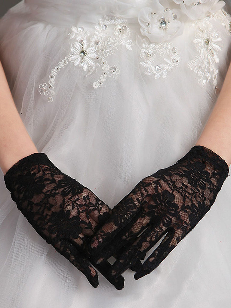 Retro Floral Lace Sheer Gloves – Retro Stage - Chic Vintage