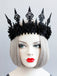 Black Halloween Flowers Crown Headband