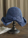 Retro Solid Bowknot Raffia Sun Hat