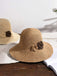 Retro Braided Flowers Straw Hat
