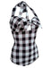 [US Warehouse] 1950s Plaid Halter One-Piece Swimsuit
