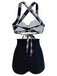 1950s Plaid Criss Cross Pleated Bikini