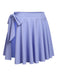 Sky Blue Straps Swimsuit with Skirt