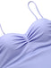 Sky Blue Straps Swimsuit with Skirt