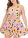 Plus Size 1940s Sunflowers Skirted Swimsuit