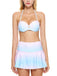Gradient Pink Shell Skirted Bikini Set