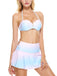 Gradient Pink Shell Skirted Bikini Set