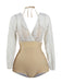 [US Warehouse] Patchwork Lace-Up One-Piece Swimsuit