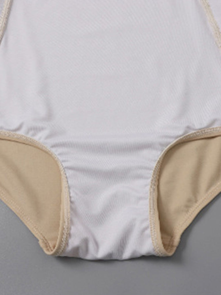 [US Warehouse] Patchwork Lace-Up One-Piece Swimsuit