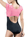 Stripes Cut-Out One-Piece Swimsuit