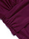 Raspberry Purple 1960s V-Neck One-piece Swimsuit