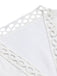 White 1960s Solid V-neck Wrap Cover-up