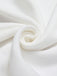 White 1960s Solid V-neck Wrap Cover-up