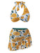 1950s Halter Ping Pong Floral Swimsuit