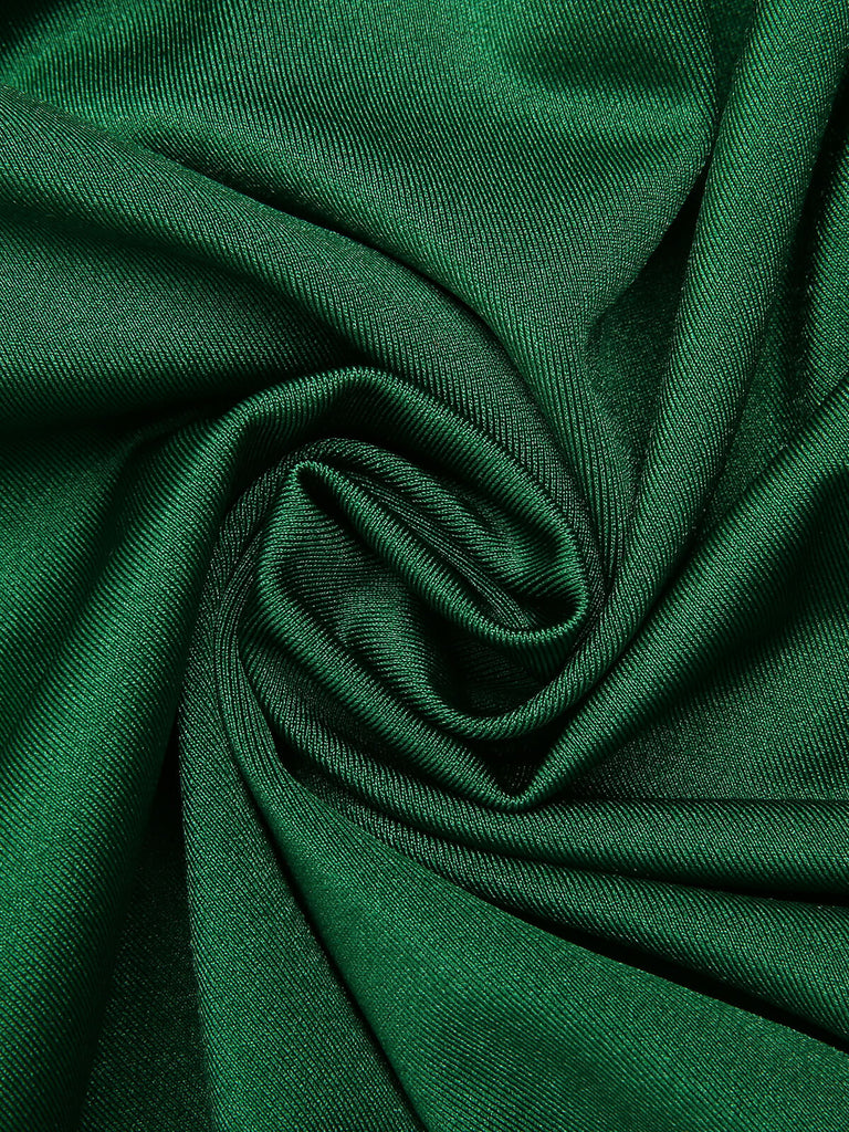[Pre-Sale] Green 1940s Sleeveless Backless Halter Swimsuit