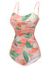 Pink 1950s Peach One-Piece Swimsuit