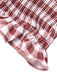 Red 1940s Plaid Strap Ruffle Swimsuit
