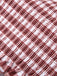 Red 1940s Plaid Strap Ruffle Swimsuit
