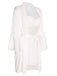 2PCS White 1960s Lace Patchwork Nightgown