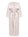 Light Pink 1940s Lace-up Satin Sleepwear