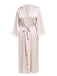 Light Pink 1940s Lace-up Satin Sleepwear