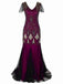 [US Warehouse] Rose Red 1920s Sequined Maxi Flapper Dress