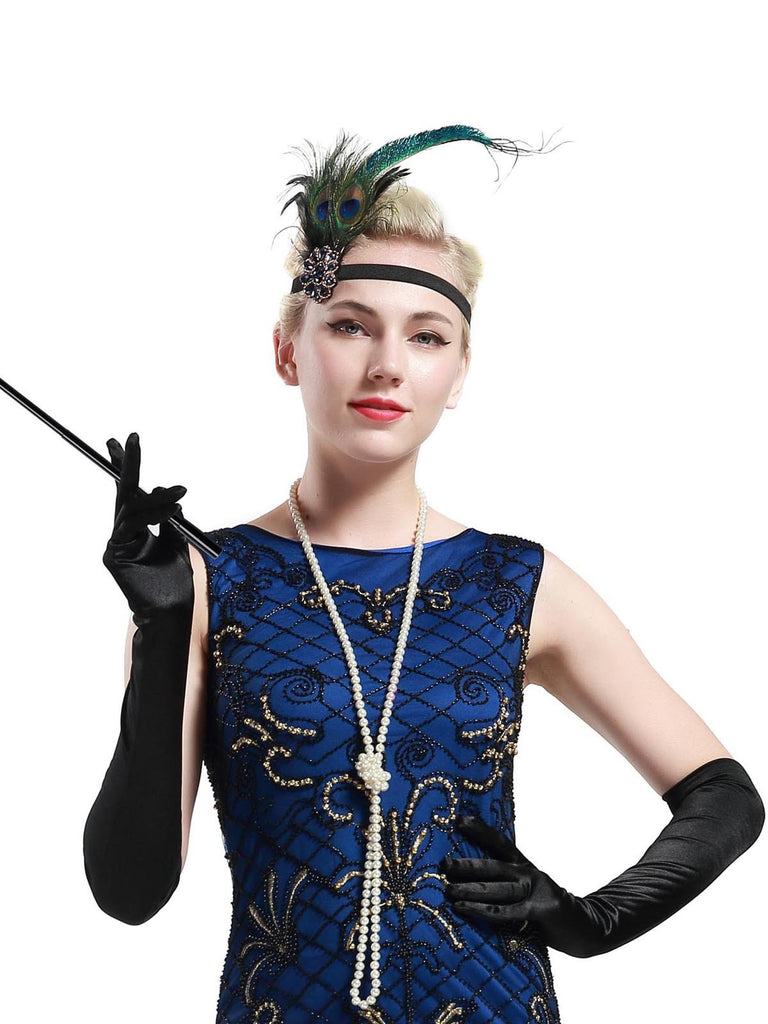 [US Warehouse] Black 1920s Flapper Costume Set