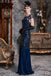 Blue 1920s Sequin Maxi Dress