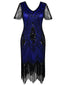 1920s Sequin Art Deco Flapper Dress