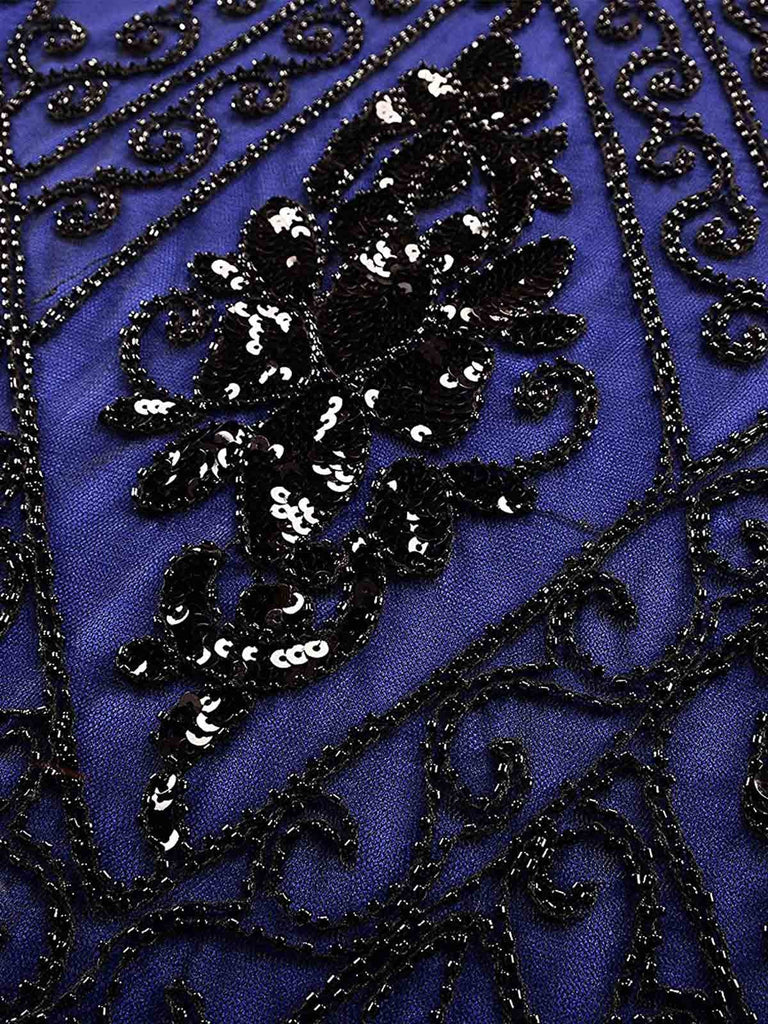 Royal Blue Dangle Sequin Fabric